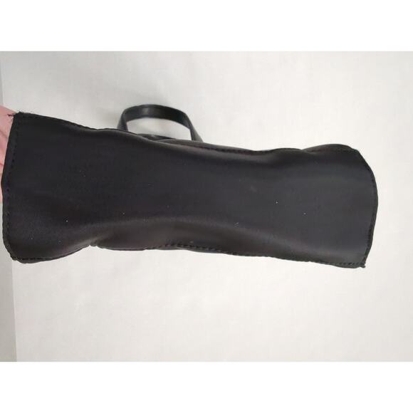 Nine West small Black Satchel Handbag Silver Snap closure on top 7 x 7 x 2.5 - Picture 5 of 10